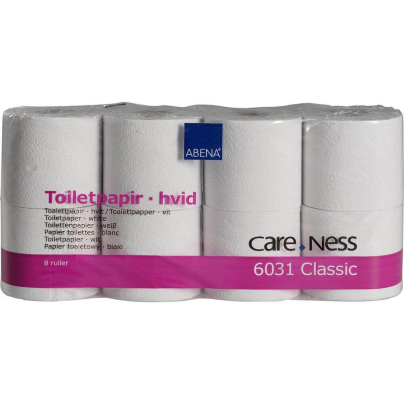 Toiletpapir neutral 2-lags 50m hvid 100% genbrugspapir /56rl
