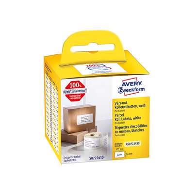 Forsendelsesetiket Avery t/labelprinter 101x54mm 220stk/pk.
