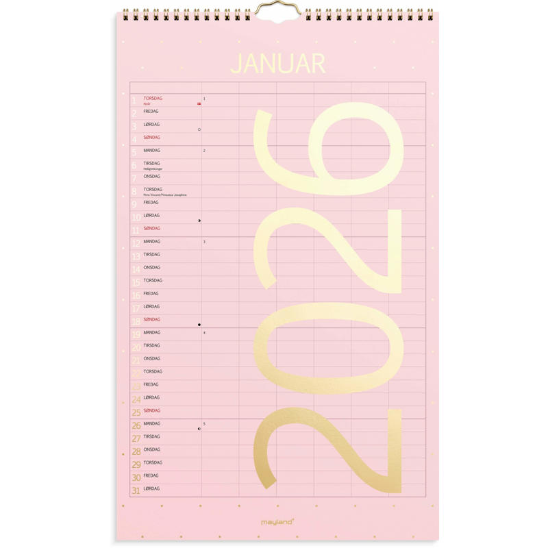 Familiekalender Color stor 2026