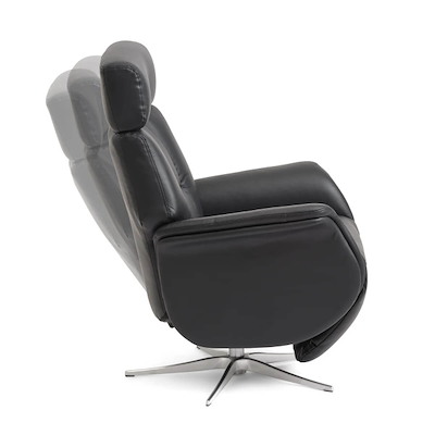 Hvile-vente stol Mars 2 kunstlæder sort/alu