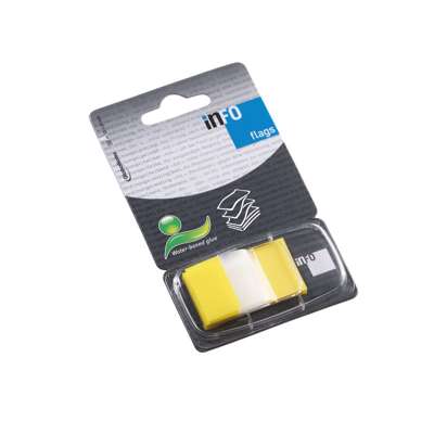 Indexfaner Info gul 25x43mm 50stk/pk.