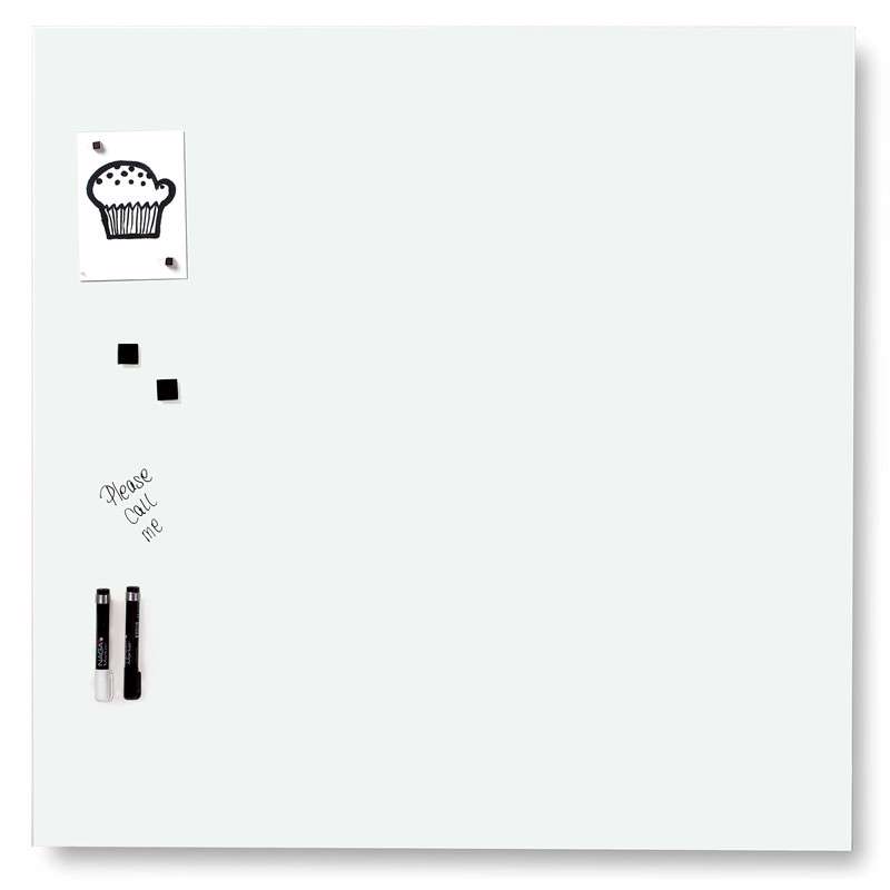 Glastavle Naga magnetisk 1000x1000mm hvid