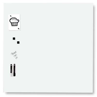 Glastavle Naga magnetisk 1000x1000mm hvid