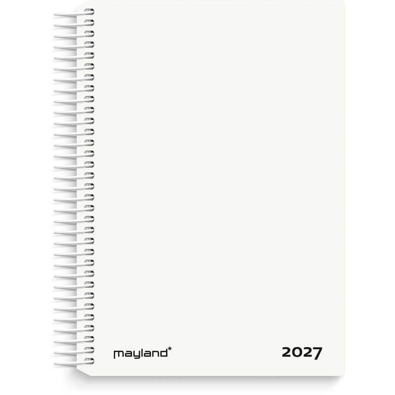 Dagkalender 2027 Mayland hvid PP-plast