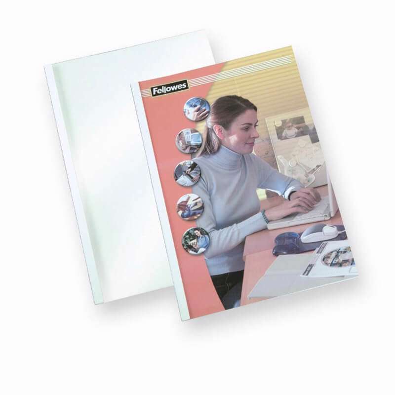 Limomslag Fellowes A4 hvid 8mm 71-90 sider 100stk/pk