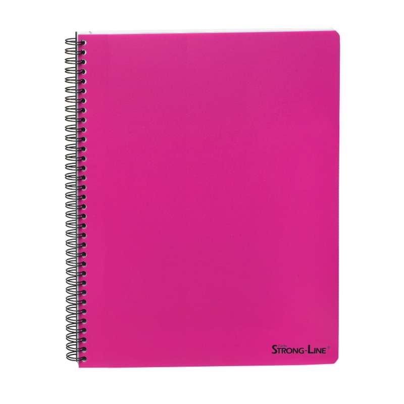 Kollegieblok m/spiralryg A4 linjeret pink 80blade 70g