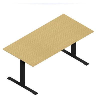 Hæve-sænke bord Dencon V3504 1600x800 sort stel eg pl