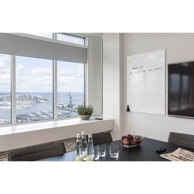 Glastavle Naga magnetisk 180x120cm Hvid