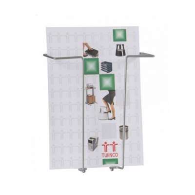 Brochurestativ Agenda A4 1-fag vægmodel 230x75x250 mm sølv