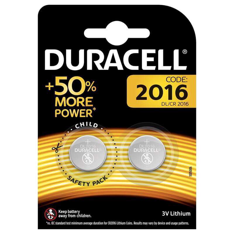 Batteri Duracell Electronics 2016 2stk/pk