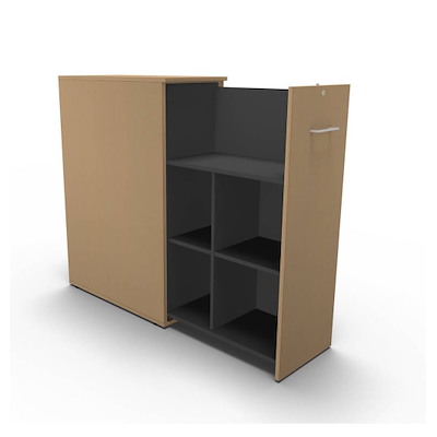 Udtræksskab Fumac Jive MaxiTower sort/antracit højrevendt