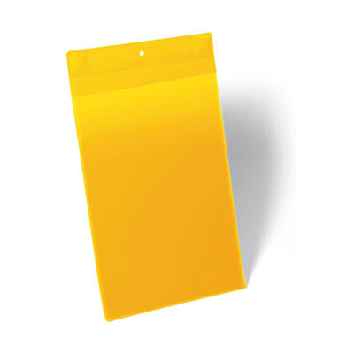 Lagerlomme m. supermagnet A4 høj gul pk./10