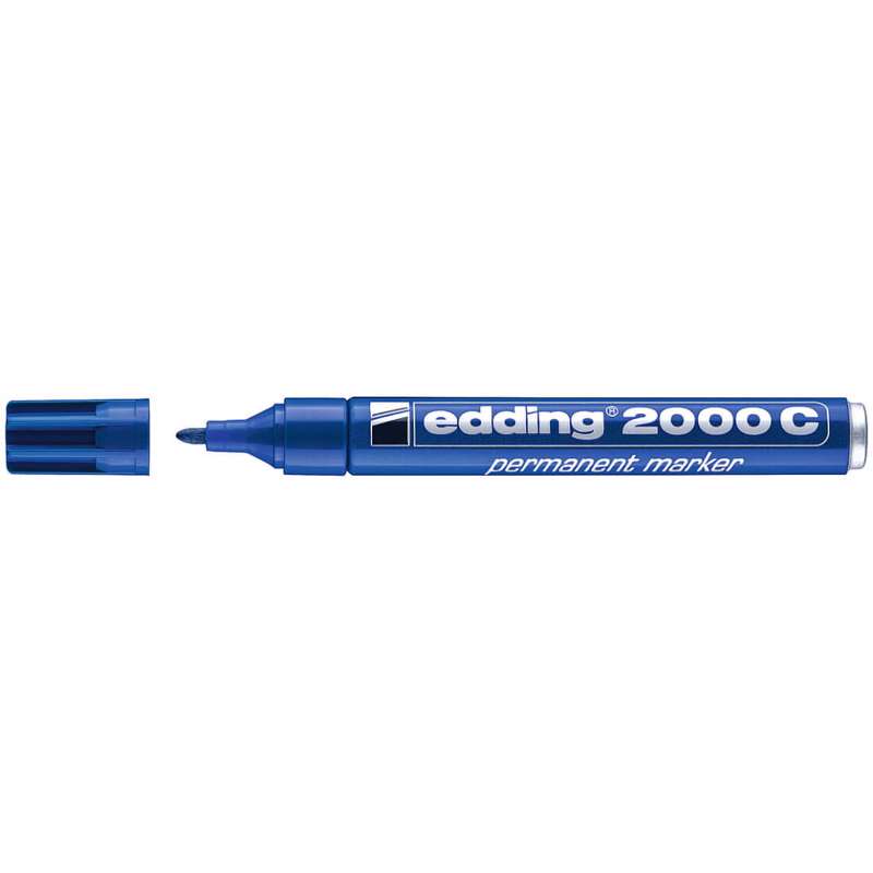 Marker Edding 2200 kantet spids 2-4mm blå