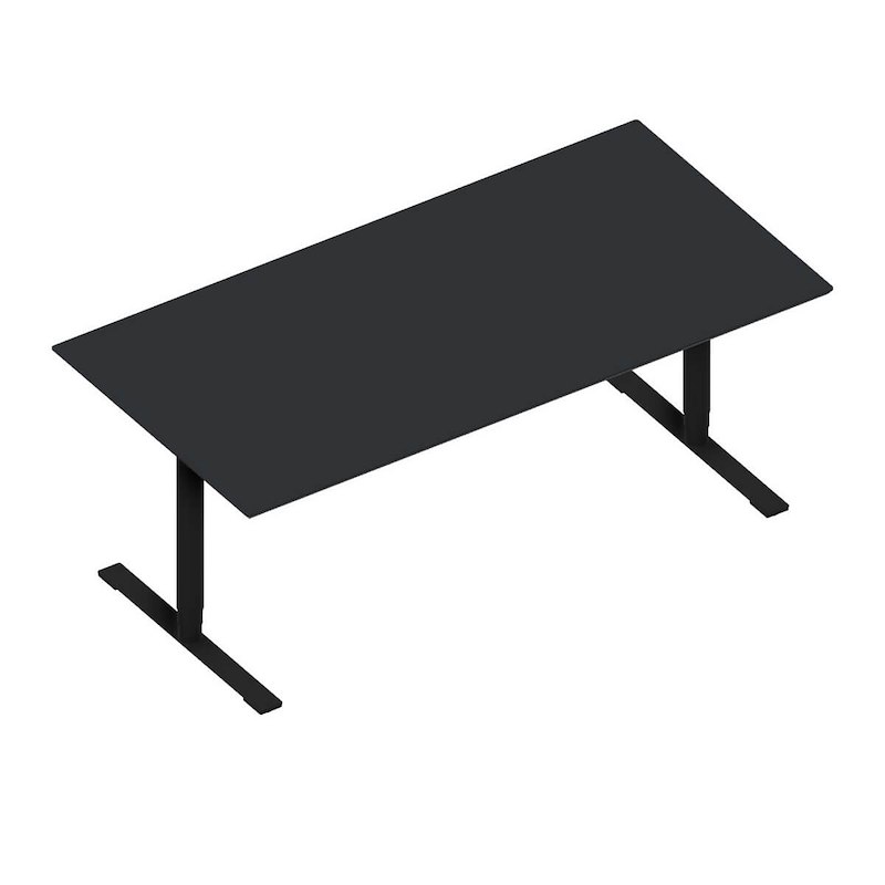 Hæve/sænke bord Dencon 0595/11798 1800x900 sort/antracit lam