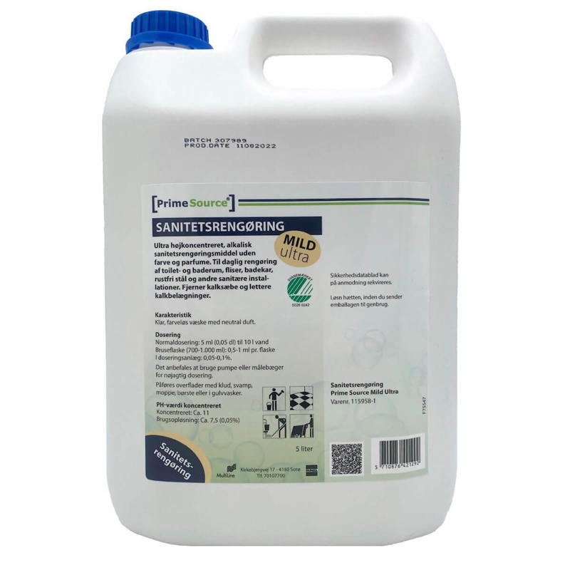 Sanitetsrens PrimeSource Ultra Mild højk u/farv-parf. 5l