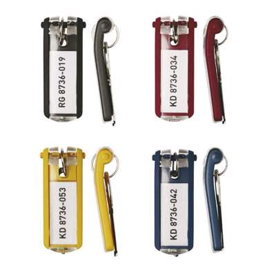 Nøgleskilte til Durable Keybox ass. farver 65x25mm