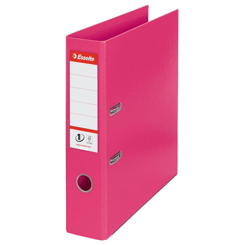 Brevordner PP Esselte No.1 A4 75mm fuchsia