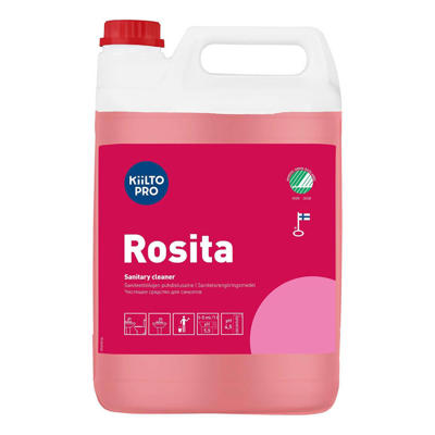 Sanitetsrengøring Kiilto Rosita m/farv-parf. rød 5l