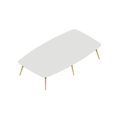 Konferencebord Dencon XL 1903 360x200 HPL hvid/eg