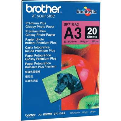 Photopapir Brother A3 glossy, 20 ark, ny