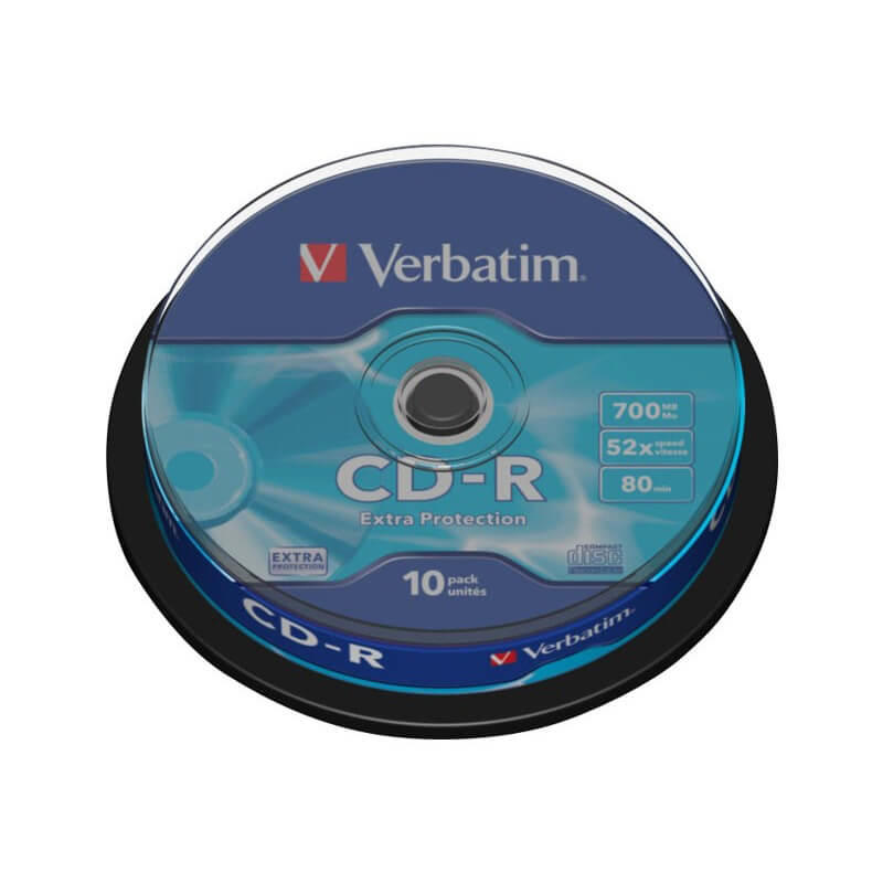 CD-R Verbatim 80min 700MB 52X 10stk/pk