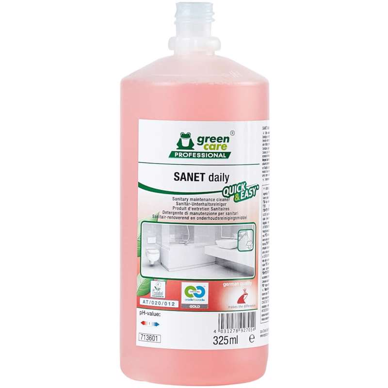 Sanitetsrengøring SANET Daily parf. EU-Blomsten 325ml rød