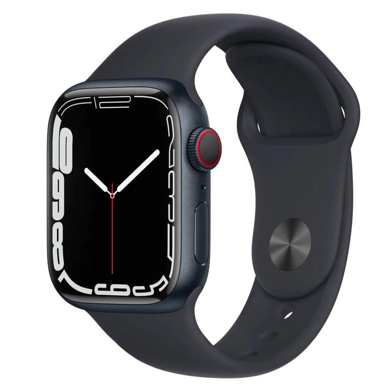 Ur Apple Watch serie 7 GPS+LTE 41mm sort/alu