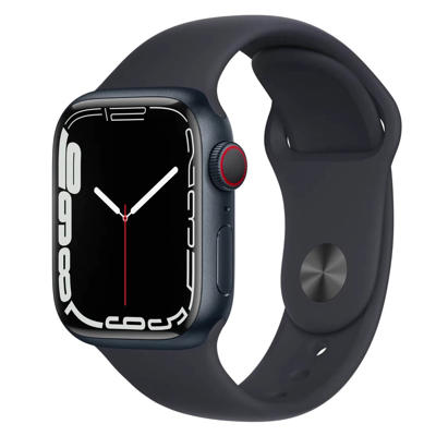 Ur Apple Watch serie 7 GPS+LTE 41mm sort/alu
