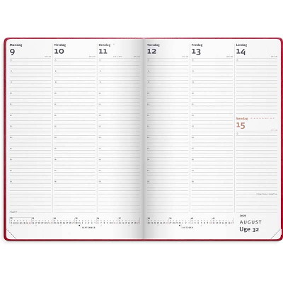 City Diplomat ugekalender 2027 Mayland rød vinyl