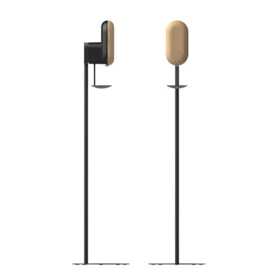 Dispenser desinfektion Details gulvstander lys eg/ sort