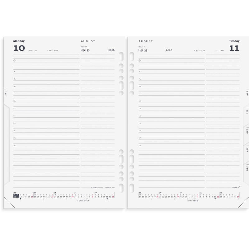 System A5 dagkalender REFILL 2026