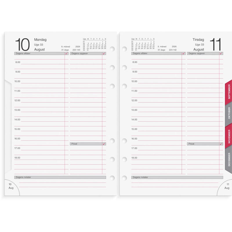 System MM dagkalender REFILL 2026