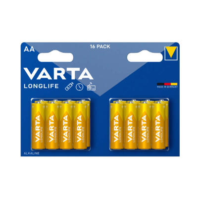 Batteri Varta Longlife AA 16stk/pak