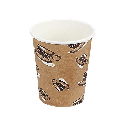 Kaffebæger 8oz 25cl Hot Cup Single Wall pap / 50 stk