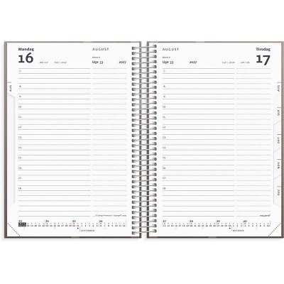 Dagkalender 2027 Mayland mønstret karton