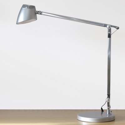 Lampe LightUp Napoli t/bord asymmetrisk m/timer dimmer sølv