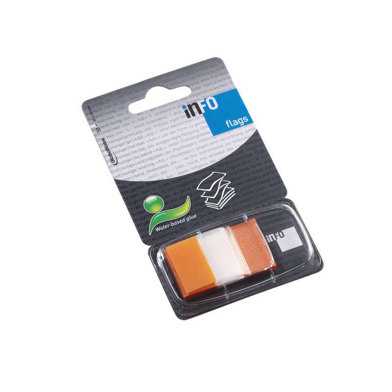 Indexfaner Info orange 25x43mm 50bl/stk.