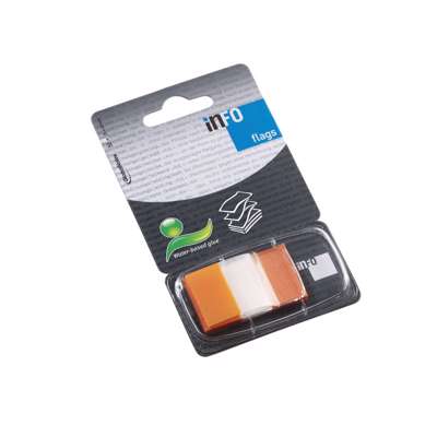 Indexfaner Info orange 25x43mm 50bl/stk.