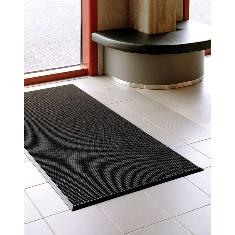 Skrabemåtte Rubett 83x100cm m/ bløde pigge i naturgummi sort