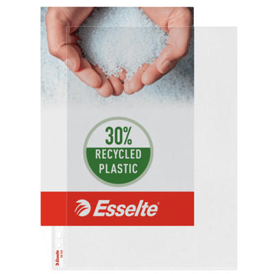 Plastlomme A4 Esselte 0,115mm åben top/ven præget 100stk/pa