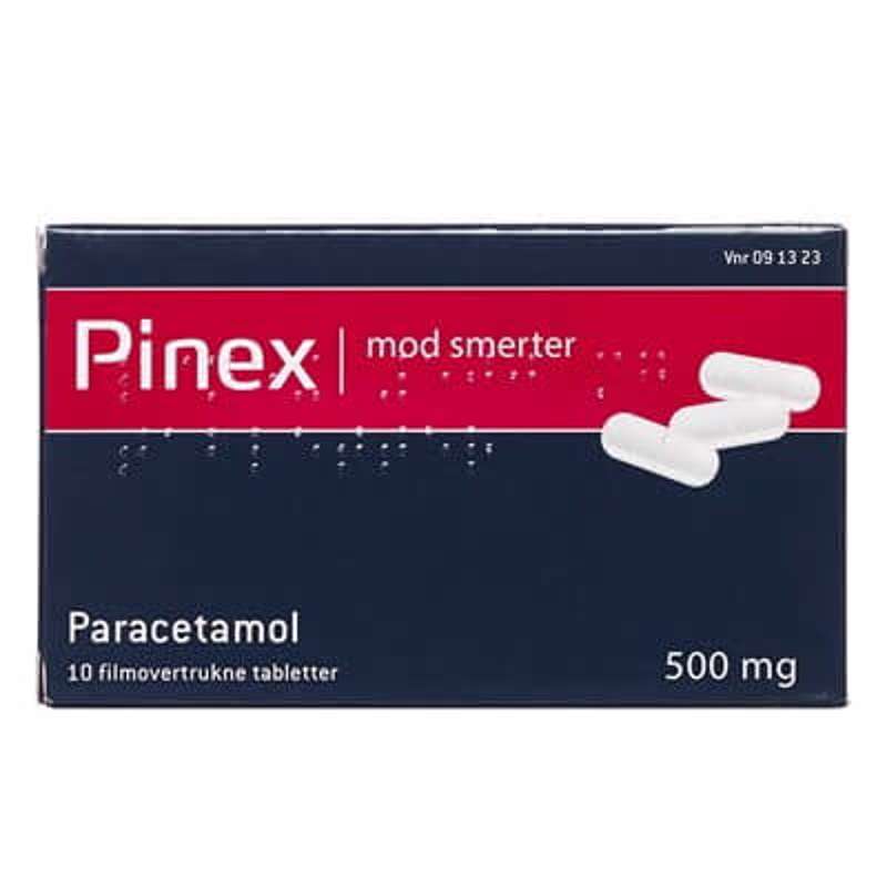 Håndkøbsmedicin Pinex tabl. 500mg /10 stk.