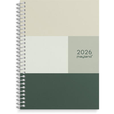 A6 ugekalender tværformat tekstilpræg 2026