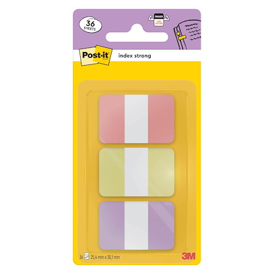 Indexfaner Post-it strong 686-3SUN pink, gul, lilla
