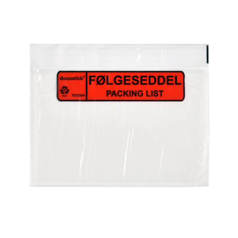 Følgeseddellommer C6 165x122mm m/tryk følgeseddel 1000stk/pk