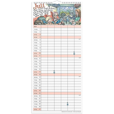 Familiekalender 2027 Mayland 6 kol. illu.