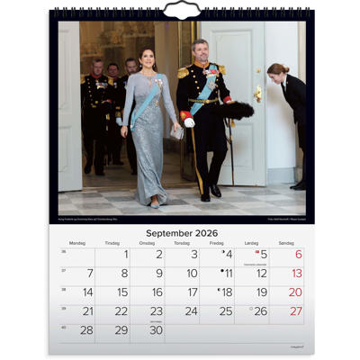 Vægkalender Kongehuset 2026