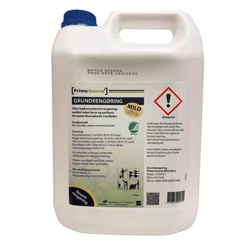 Grundrengøring PrimeSource Ultra Mild u/farv-parf. 5l