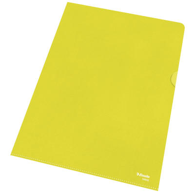 Plastomslag A4 Esselte 0,115mm gul 100stk/pk