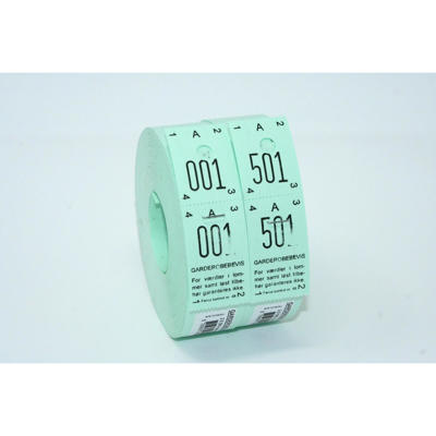 Garderobenumre grøn 2-delt 48 2x500stk