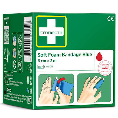 Bandage Cederroth soft foam blå